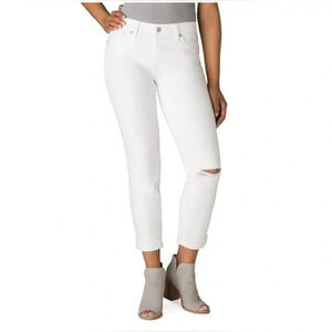 Signature By Levi Strauss & Co Women's size 4/27 White Drestressed Mid-Rise